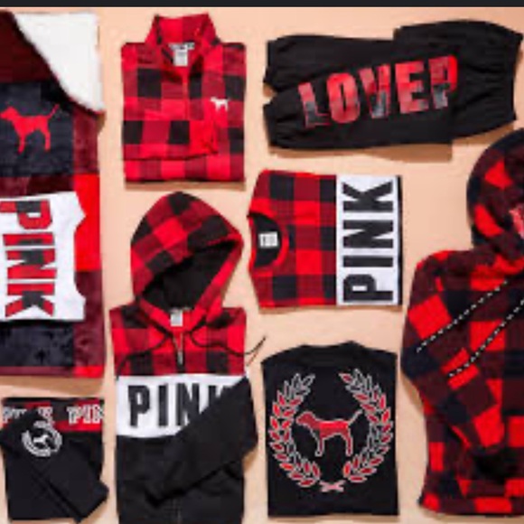 HTF PINK VICTORIAS SECRET RED AND BLACK BUFFALO CHECKERED PLAID - Picture 8 of 9